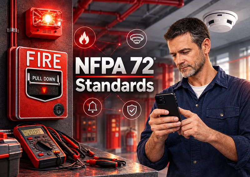 دليل أنظمة إنذار الحريق 2026 الأنواع ومعايير NFPA 72 والحماية المدنية